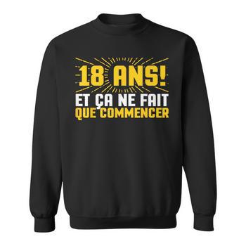 Sweat à Capuche "Enfin 18 Ans Je Sais Tout" - Cadeau Humour Pour Fils Majeur | Taille Unique Classique - 8