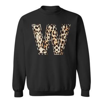 Awesome Letter W Initial Name Leopard Cheetah Print T-Shirt