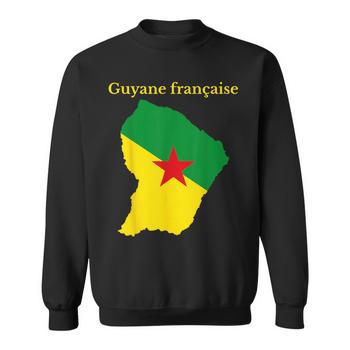 Sweatshirt Guyane – Drapeau Guyanais Imprimé – Coupe Classique En Coton – 241 G