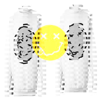 70S Yellow Smile Face Cute Happy X Eyes Smiling Face Long