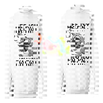 Maglietta Here Fishy Fishy / Detti Divertenti Sulla Pesca / Abbigliamento Da Pesca All'aperto / Regalo Da Pescatore Per Papà, Fratello, Marito Maglietta Con Battute Sulla Pesca - Italia - Foto 8