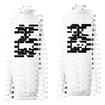 Number 25 Print On Back Only Cotton Team Jersey Long Sleeve T