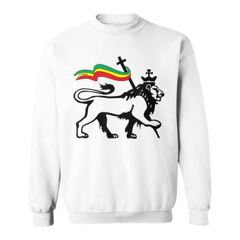 Sweat à Capuche Reggae Rastafari Lion Of Judah - Message Jah Bless, Coupe Classique, 241g - 7