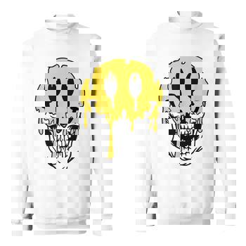 Y2k Smiling Skull Face Cyber Streetwear Graphic T-Shirt