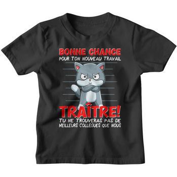 T-Shirt Départ Collègue - "Bonne Chance Pour Ton Nouveau Travail, Traître!" - Coton - Humour Bureau