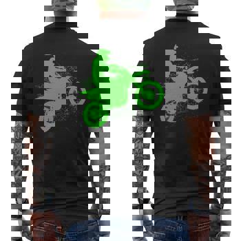 Dirt Bike Rider Tire Tracks Neon Green Youth T Shirt Dirt Bike Rider Tire Tracks Neon Green Youth T Shirt