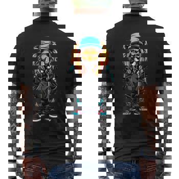 King Lion Mens Hustler T-Shirt Gold Print