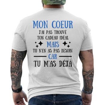 Sweat à Capuche J'Aime Mon Copain Cœur - Cadeau Humour Couple Amoureux Homme Femme
