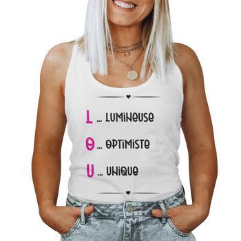 Débardeur Femme Personnalisé Prénom Lulu - Coton, Coupe Classique, Manches Et Ourlet Double Couture