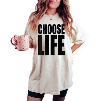 HotScamp Choose life T-shirt da donna, colore nero Black 40