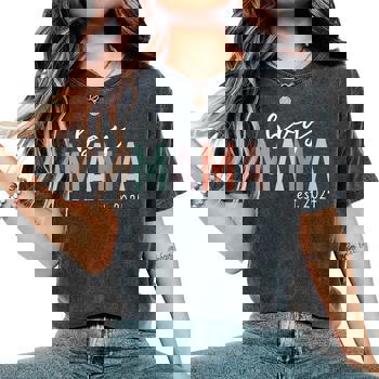 Boy Mama Est 2024 Boy Mom To Be New Mommy Women Sweatshirt