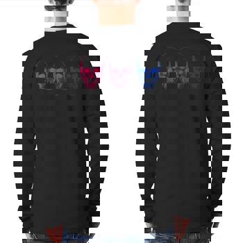 Subtle Bisexual Pride Goth Bi Pride Flag Skull Long Sleeve T