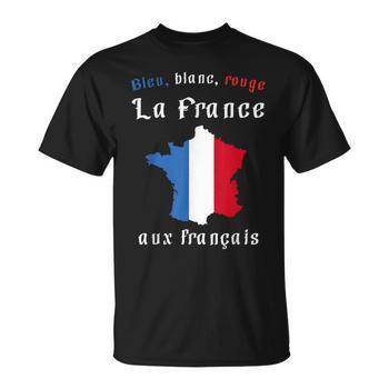 Sweat à Capuche Patriotique Bleu Blanc Rouge - Motif Humour "France Aux Français" - Coupe Classique