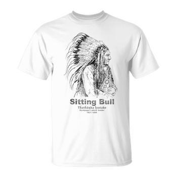 Sitting Bull Usa Sitting Bull Chief Lacota Sue Amérindien Histoire Youth T- shirt
