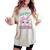 Cute Bunny Face Bublegum Happy Easter For Girls Women's Oversized Comfort T-shirt Ivory