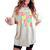 Peace Out Fifth Grade Groovy 5Th Grade Last Day Of School Women's Oversized Comfort T-shirt Ivory