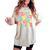 Peace Out Second Grade Groovy 2Nd Grade Last Day Of School Women's Oversized Comfort T-shirt Ivory