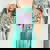 In My Summer Break Era Groovy Smile Face Summer Vacation Women's Oversized Comfort T-shirt Chalky Mint