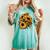 Yellow Sunflower Cute Summer Sun Flowers Floral Positivity Women's Oversized Comfort T-shirt Chalky Mint