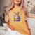 Bunny Rabbit Face Floral Watercolor Painting Love Bunnies Women's Oversized Comfort T-shirt Mustard