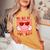 Groovy Valentine Vibes Valentines Day For Girl Womens Women's Oversized Comfort T-shirt Mustard