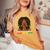 Junenth Remembering Ancestors Locd African Girls Women's Oversized Comfort T-shirt Mustard