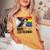 More Pride Less Prejudice Lgbtq Rainbow Pride Month Women's Oversized Comfort T-shirt Mustard