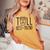 Tall Best Friend Bff Matching Outfit Two Bestie Coffee Women's Oversized Comfort T-shirt Mustard