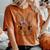 Cute Bunny Rabbit Face Tie Dye Glasses Girl Happy Easter Day Women's Oversized Comfort T-shirt Yam