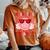 Groovy Valentine Vibes Valentines Day For Girl Womens Women's Oversized Comfort T-shirt Yam