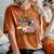 Retro Floral Sewing Machine Sew Blessed Quilting Lovers Women's Oversized Comfort T-shirt Yam