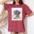 Flowers Lilac Floral Bouquet Essence Of Life Colored Vintage Women's Oversized Comfort T-shirt Crimson