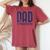 Dad Strength Fathers Day Women's Oversized Comfort T-shirt Crimson