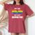 Lgbt Pride Not Gay But Very Supportive Bra Rainbow Women's Oversized Comfort T-shirt Crimson