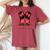 Little Miss Sweet Heart Messy Bun Valentine's Day Girl Girls Women's Oversized Comfort T-shirt Crimson