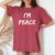 I Come In Peace I'm Peace Matching Couples Women's Oversized Comfort T-shirt Crimson