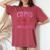 Pink Cupid University Valentines Day For Girls Women's Oversized Comfort T-shirt Crimson