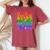 Shade Never Made Anybody Less Gay Lgbtq Rainbow Pride Groovy Women's Oversized Comfort T-shirt Crimson