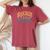 Tanned Tipsy Day Drinking Beach Summer Palms Sandals Women's Oversized Comfort T-shirt Crimson