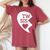 Twin Sisters Heart Matching Set 1 Of 2 Women's Oversized Comfort T-shirt Crimson