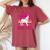 Youth Just A Girl Who Loves Wolves Vintage Retro Women's Oversized Comfort T-shirt Crimson