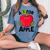 A Is For Apple Nursery Preschool Teacher Appreciation Women's Oversized Comfort T-shirt Blue Jean