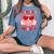 Groovy Valentine Vibes Valentines Day For Girl Womens Women's Oversized Comfort T-shirt Blue Jean