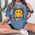 One Happy Dude Retro Groovy 1St Birthday Family Matching Women's Oversized Comfort T-shirt Blue Jean