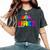 2024 Pnw Gay Pride Event Tacoma Wa Rainbow Flag Lgbtqia Ally Women's Oversized Comfort T-Shirt Pepper