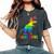 Allysaurus Lgbt Dinosaur Rainbow Flag Ally Lgbt Pride Women's Oversized Comfort T-Shirt Pepper