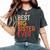 Best Big Sister Ever Sibling Vintage Distressed Big Sister Women's Oversized Comfort T-Shirt Pepper