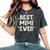 Best Mimi Ever Floral Family Love Hearts Women's Oversized Comfort T-Shirt Pepper