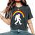 Bigfoot Graffiti Rainbow Sasquatch Tagger Women's Oversized Comfort T-Shirt Pepper
