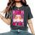 Bruh We Out Teacher Floral Hippie Smile Face Happy Last Day Women's Oversized Comfort T-Shirt Pepper